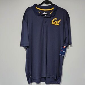 NWT Fanatics Cal Golden Bears Polo Shirt Navy Blue Mens 2XL